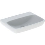 Lavabo serie Geberit Selnova Square: 65x48cm, Toma de grifo=Sin, Rebosadero=Sin, Blanco